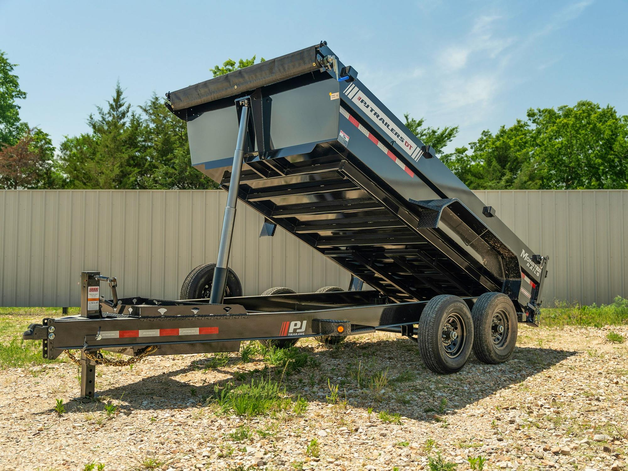 PJ Trailers 14'x83" Telescopic Dump Trailer w/ 2' Sides (DT)
