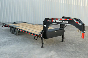 PJ Trailers 25'x102" Gooseneck Low Pro Flatbed Trailer w/ Singles (LS)