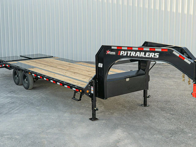 PJ Trailers 25'x102" Gooseneck Low Pro Flatbed Trailer w/ Singles (LS)