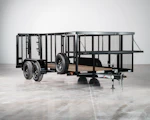 Texas Bragg 16'x83" Landscape Trailer w/ 4' Sides & 4' Gate (L2) Stock #texas-bragg-16x83-bp2b-231b-355b-s-s4g-bk-smt-4ex-lst-wer - 25 more images
