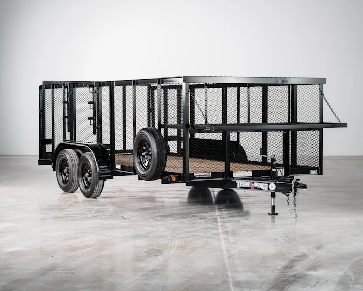 Texas Bragg Landscape Trailer with 4 ft Sides, studio view 6