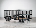 Texas Bragg 16'x83" Landscape Trailer w/ 4' Sides & 4' Gate (L2) Stock #texas-bragg-16x83-bp2b-231b-355b-s-s4g-bk-smt-4ex-lst-wer - Thumbnail 2