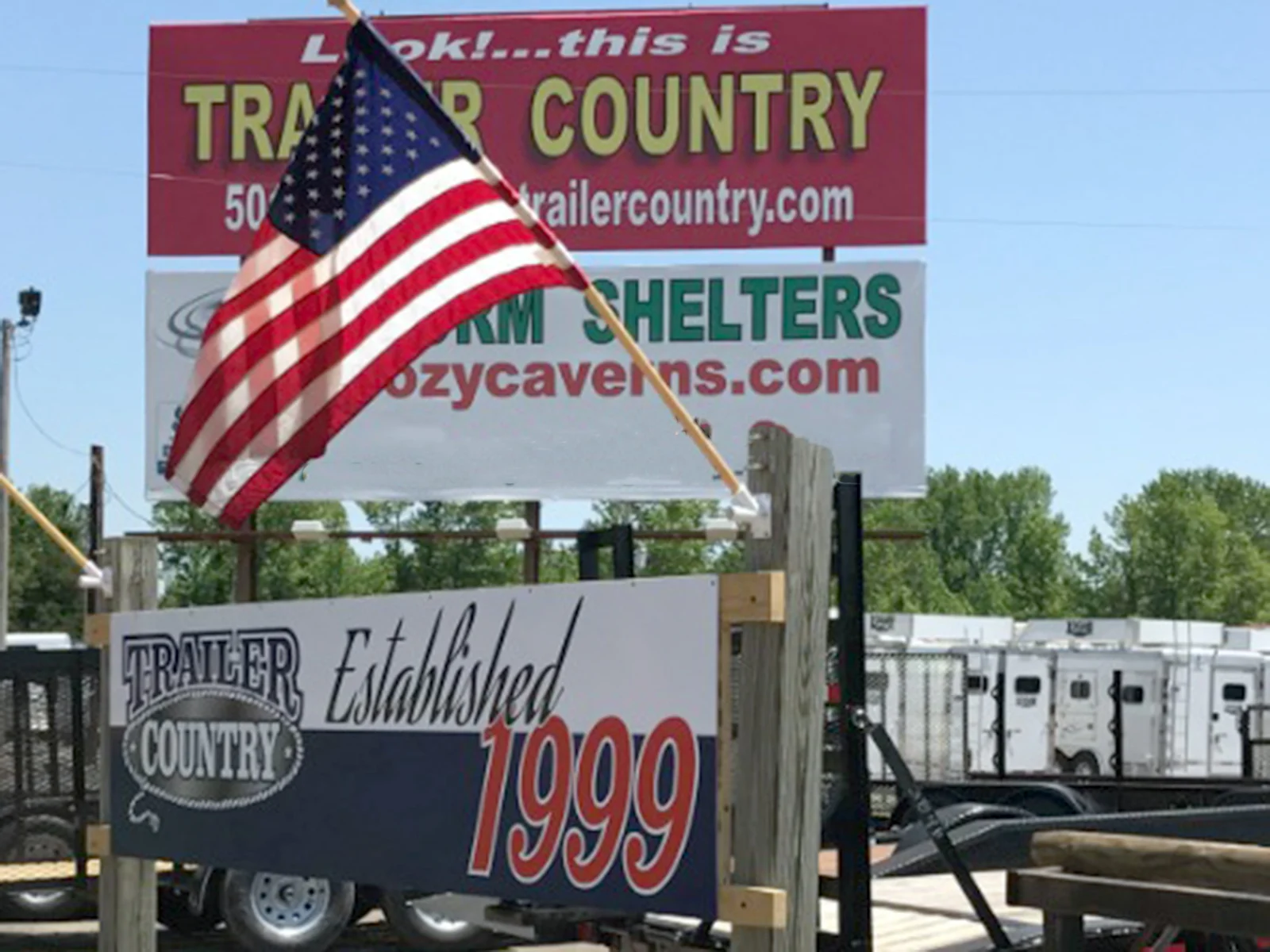Trailer Country's Established 1999 sign