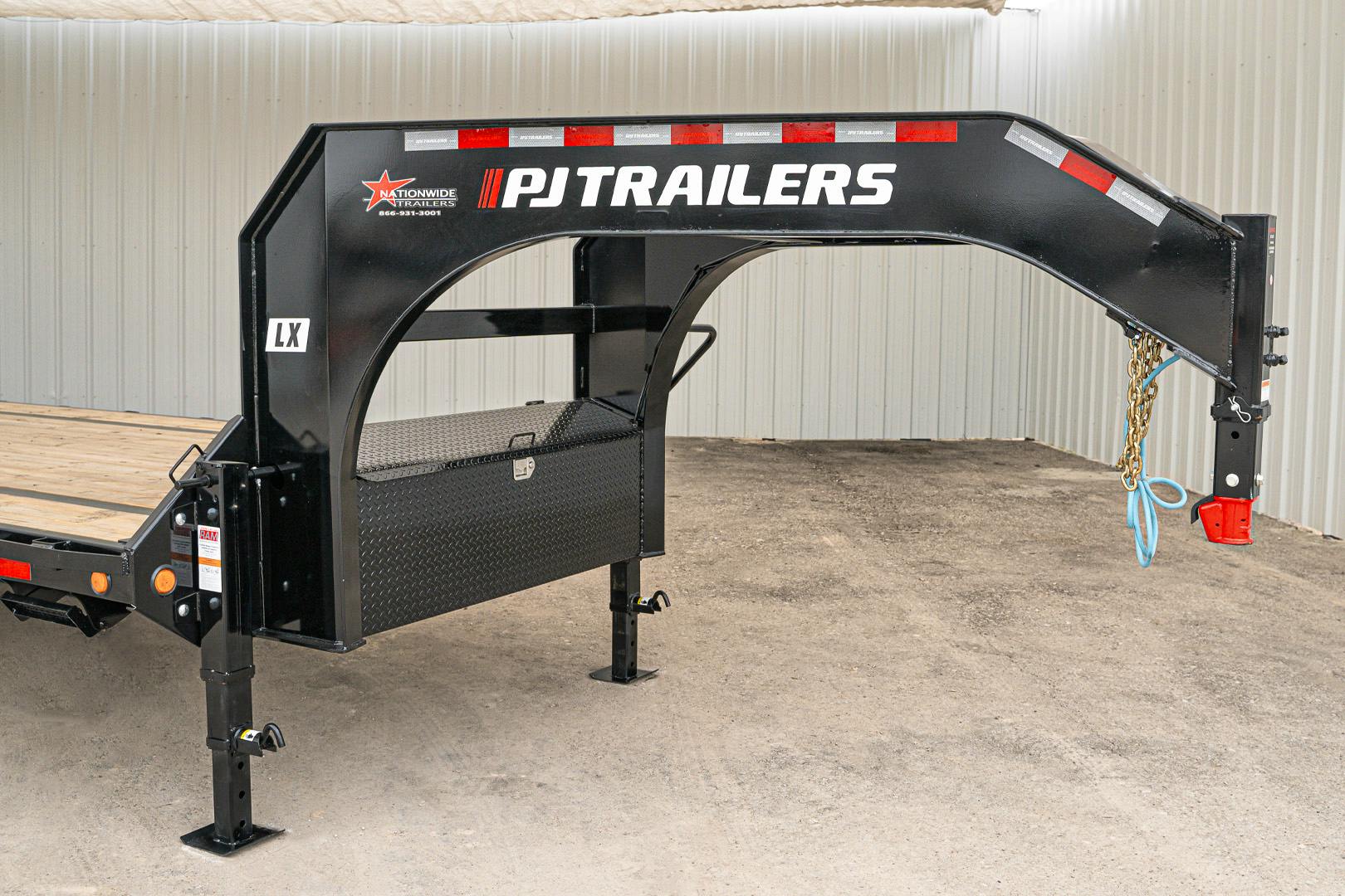 PJ Trailers 40'x102" 18k Gooseneck Flatbed Trailer w/ Singles (LX)
