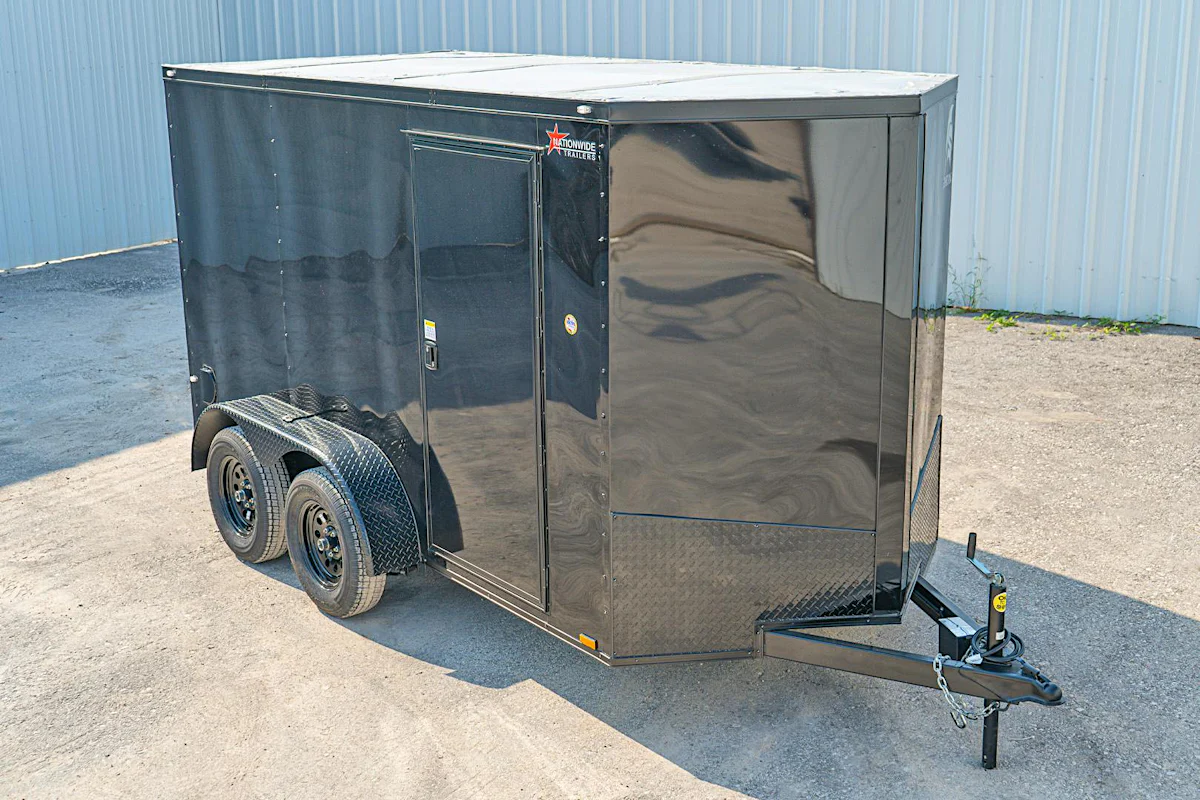 Spartan 6'x12' Enclosed Cargo Trailer w/ Rear Ramp Door (C2) - Stock #90382 - Image 1 of 9 Spartan 6'x12' Enclosed Cargo Trailer w/ Rear Ramp Door (C2) - Stock #90382 - Image 1 of 9
