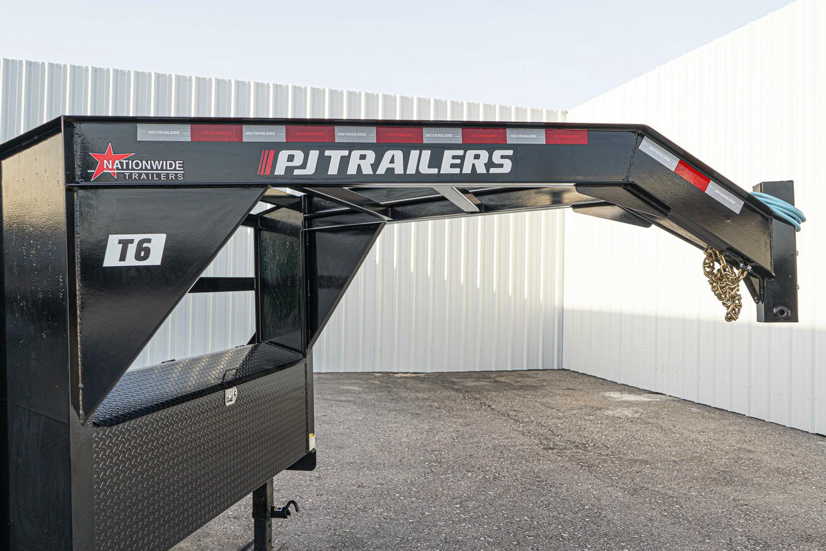 PJ Trailers 24'x82" Gooseneck 6" Channel Equipment Gravity Tilt Trailer (T6)