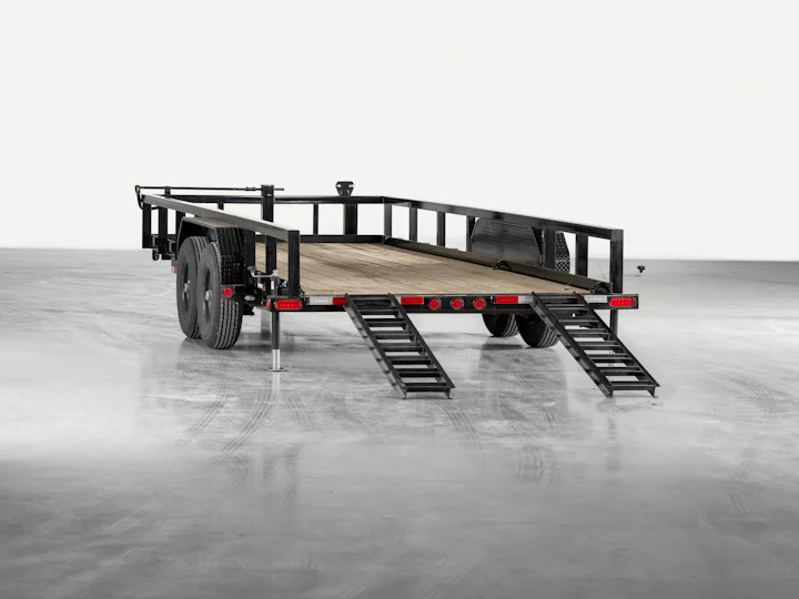 PJ Trailers 14K Angle Pipetop Trailer, studio view 11