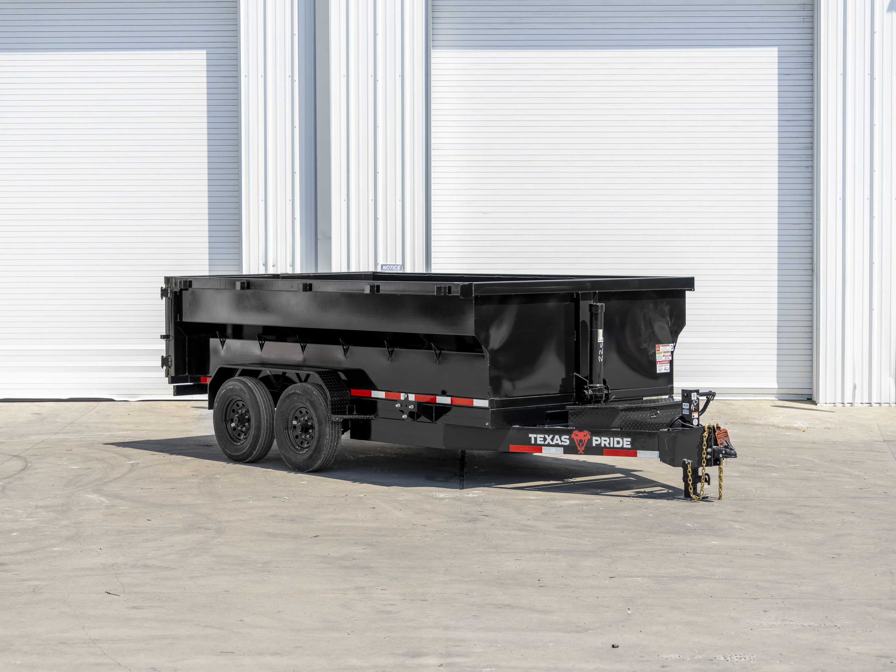 Texas Pride 14'x83" Telescopic Dump Trailer w/ 36" Sides & Rear Barn Doors