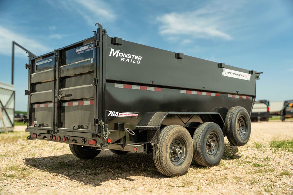 PJ Trailers 14'x83" Telescopic Dump Trailer w/ 4' Sides (DT)