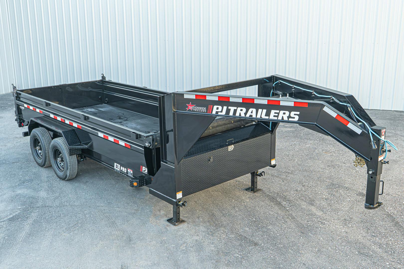 PJ Trailers 16'x83" Gooseneck Low Pro Dump Trailer w/ 2' Sides (DL)