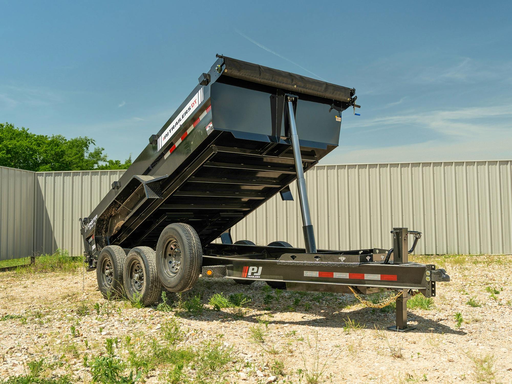 PJ Trailers 14'x83" Telescopic Dump Trailer w/ 2' Sides (DT)