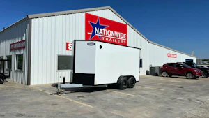 CellTech 7'x14' All-Steel Enclosed Cargo Trailer w/ Rear Ramp Door (C2)