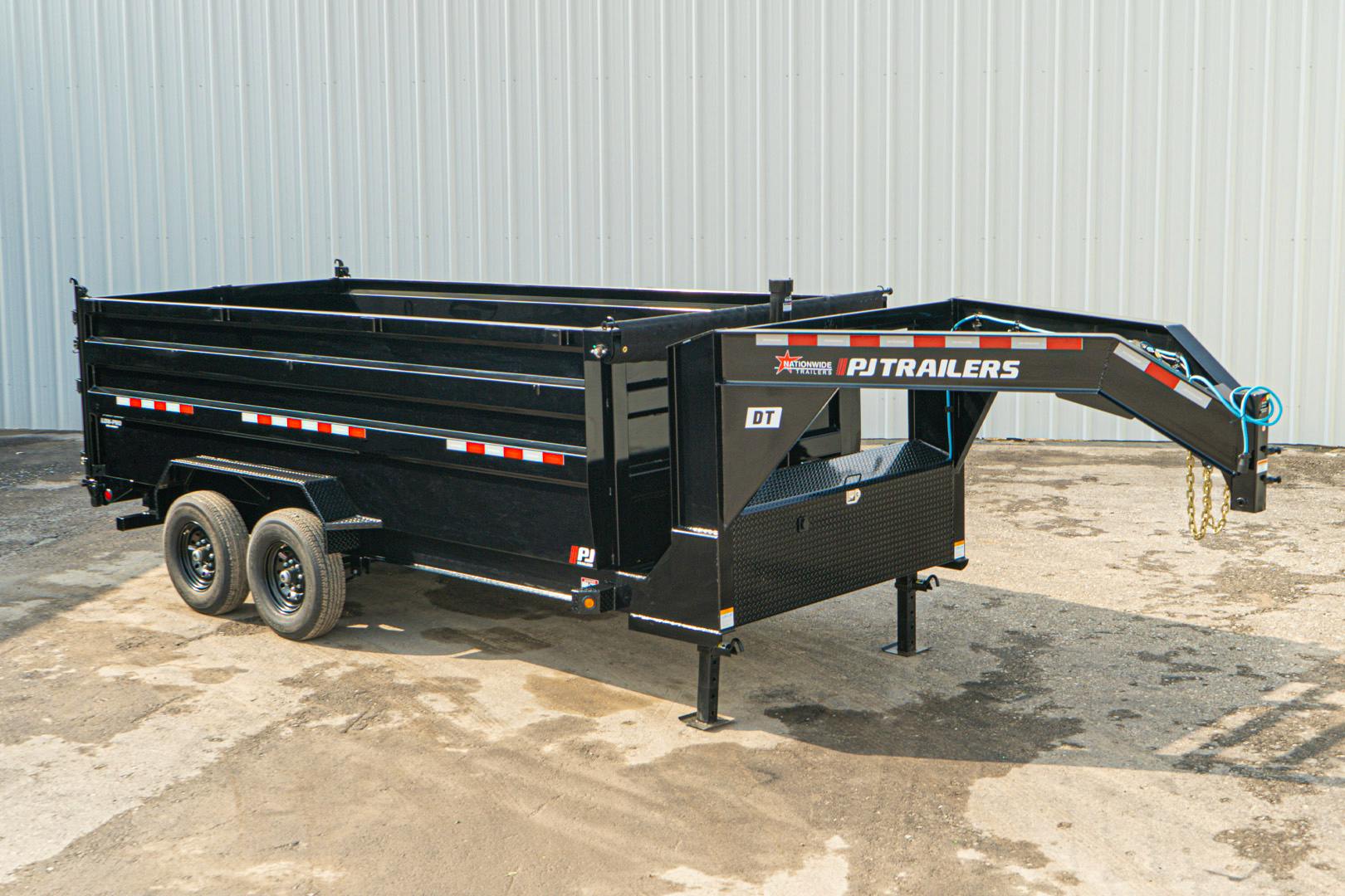 PJ Trailers 16'x83" Gooseneck Telescopic Dump Trailer w/ 4' Sides (DT)