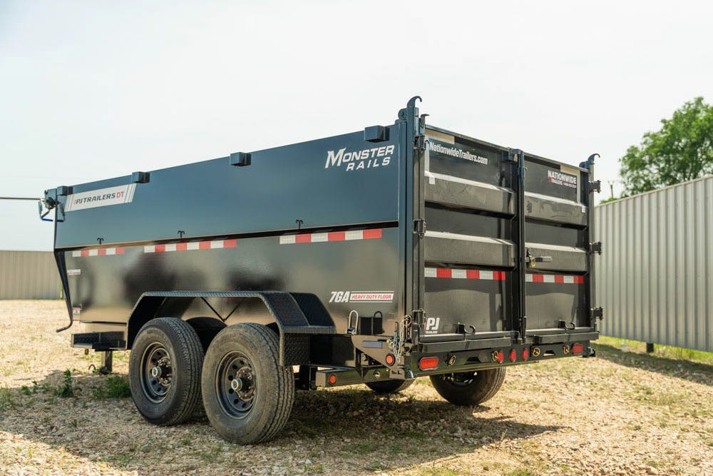 PJ Trailers 14'x83" Telescopic Dump Trailer w/ 4' Sides (DT)