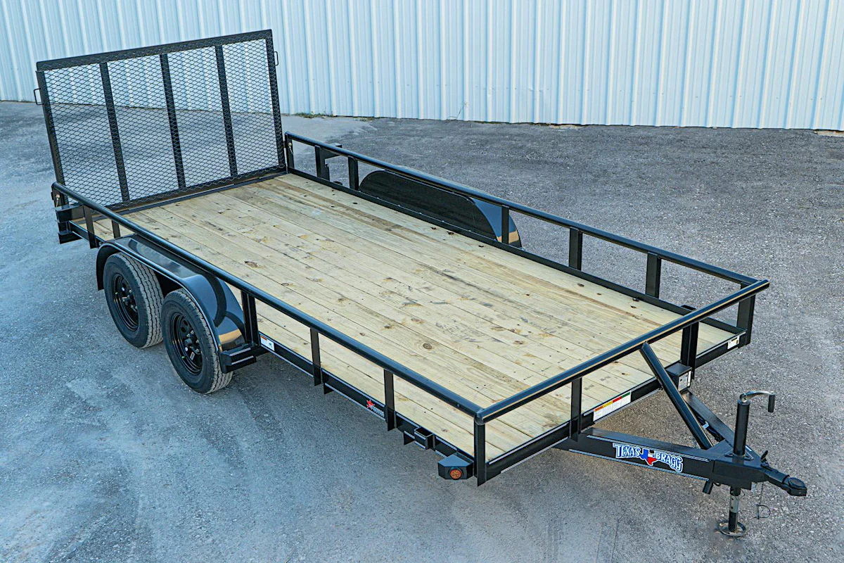 Texas Bragg 16'x83" Utility Trailer w/ 4' Gate (U2) - Stock #88919 - Image 1 of 9 Texas Bragg 16'x83" Utility Trailer w/ 4' Gate (U2) - Stock #88919 - Image 1 of 9