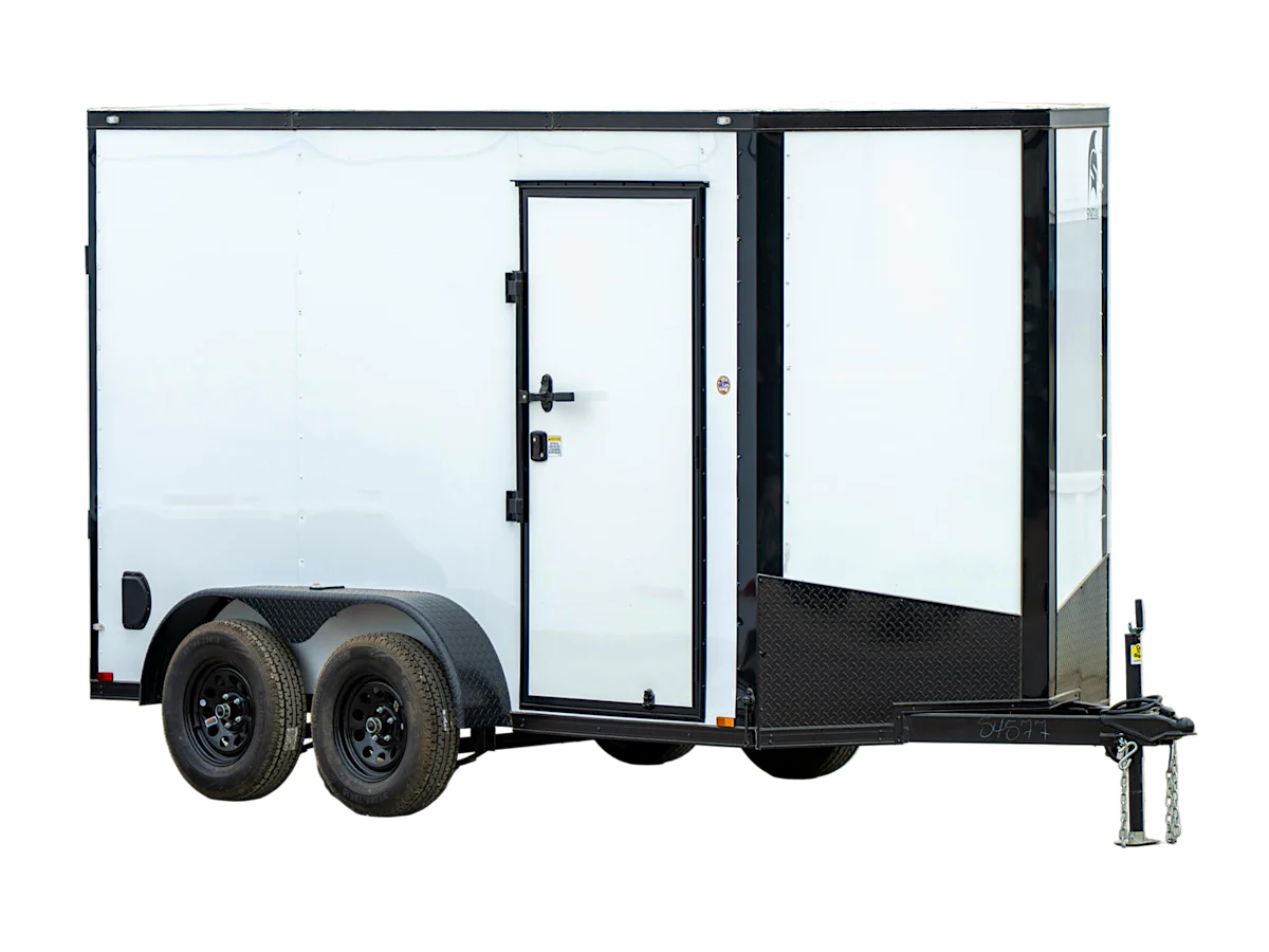 Spartan 6'x12' Enclosed Cargo Trailer w/ Rear Ramp Door (C2) - Stock #spartan-6x12-bp5b-232b-354b-s-rrd-wt-sd32-7-blop-pf - Image 1 of 5 Spartan 6'x12' Enclosed Cargo Trailer w/ Rear Ramp Door (C2) - Stock #spartan-6x12-bp5b-232b-354b-s-rrd-wt-sd32-7-blop-pf - Image 1 of 5