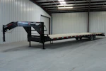 Texas Pride 40'x102" Gooseneck Lowboy Flatbed Trailer w/ Ramps (GNLS) Stock #93694 - Thumbnail 1