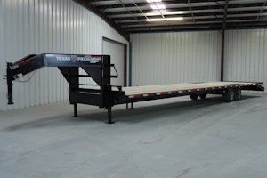 Texas Pride 40'x102" Gooseneck Lowboy Flatbed w/ Monster Ramps Stock #40X102,GR25,28EB,8816,S,5DMR,BK,SMT - Thumbnail 1