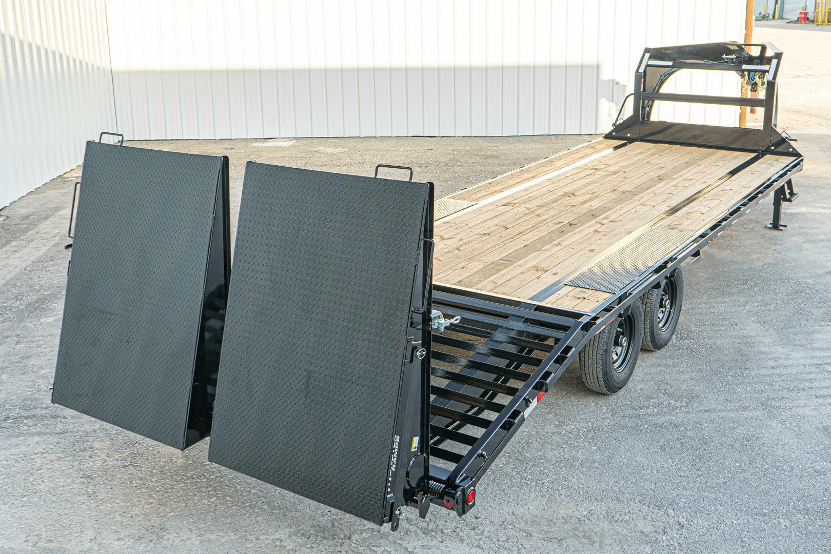 PJ Trailers 25'x102" Gooseneck Low Pro Flatbed Trailer w/ Singles (LS)