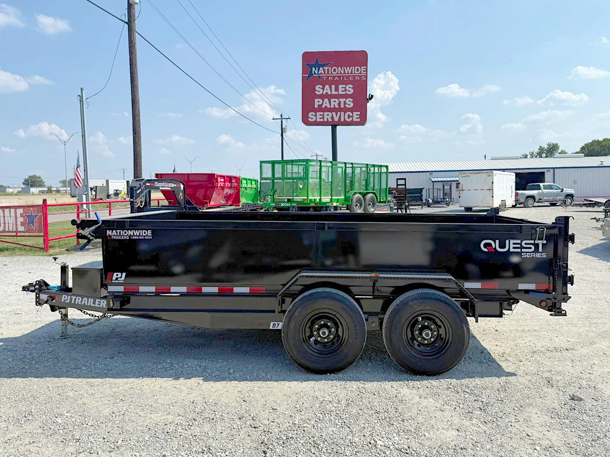PJ Trailers 14'x83" Channel Dump Trailer (D7) - Stock #91258 - Image 1 of 7 PJ Trailers 14'x83" Channel Dump Trailer (D7) - Stock #91258 - Image 1 of 7