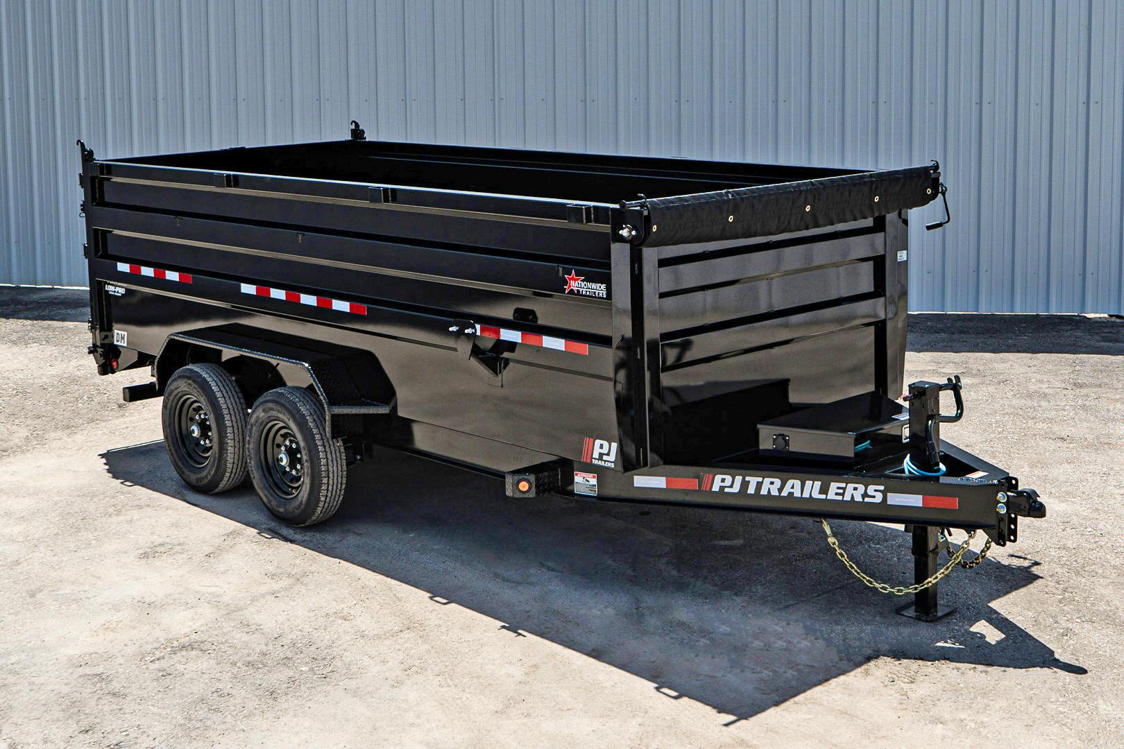 PJ Trailers 16'x83" Low Pro High Side Dump Trailer w/ 4' Sides (DM)