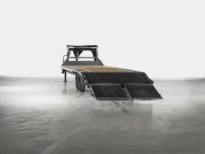 Arc Trailers 14K Gooseneck Flatbed Trailer, studio view 13