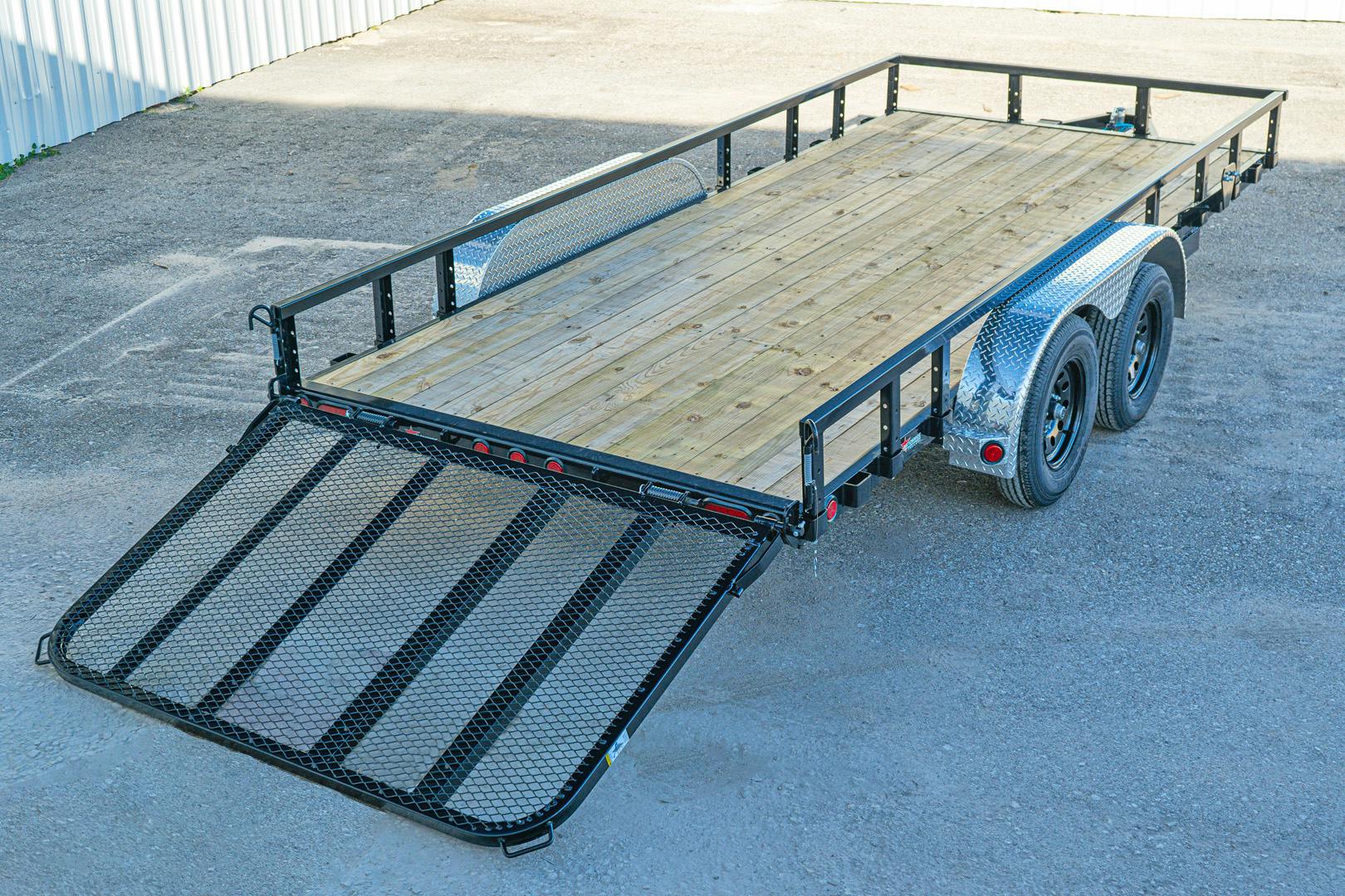 PJ Trailers 16'x83" Tandem Axle 4" Channel Utility Trailer (UL)