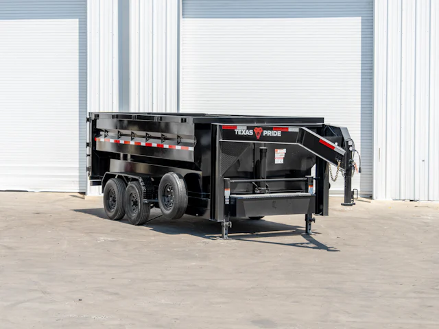 Texas Pride 14'x83" Telescopic Dump Trailer w/ 48" Sides & Rear Barn Doors