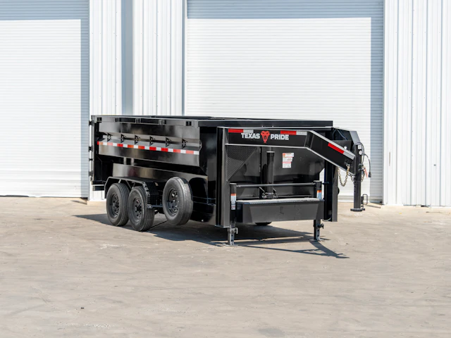 Texas Pride 14'x83" Telescopic Dump Trailer w/ 48" Sides & Rear Barn Doors