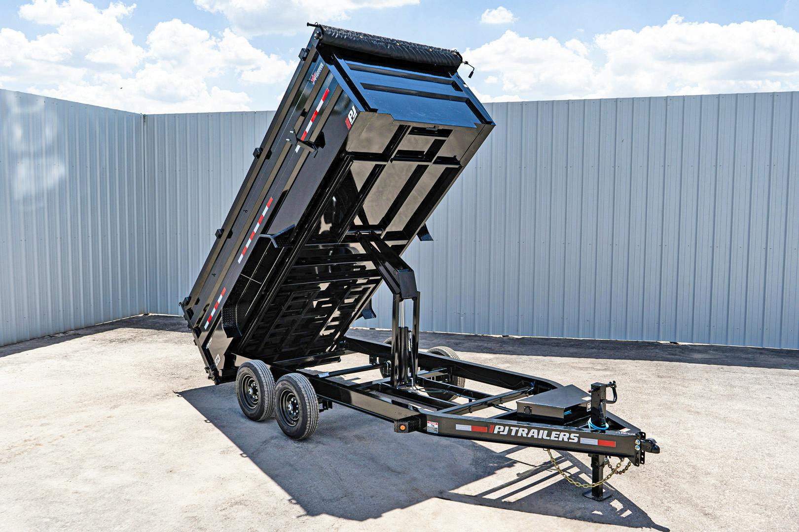 PJ Trailers 16'x83" Low Pro High Side Dump Trailer w/ 4' Sides (DM)