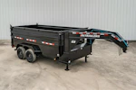 PJ Trailers 14'x83" 18k GN Low Pro Dump Trailer w/ 4' Sides (DX) Stock #DXS1482BSSK-SW04 - Thumbnail 2