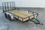 PJ Trailers 14'x83" Tandem Axle 4" Channel Utility Trailer (UL) Stock #89816 - Thumbnail 1