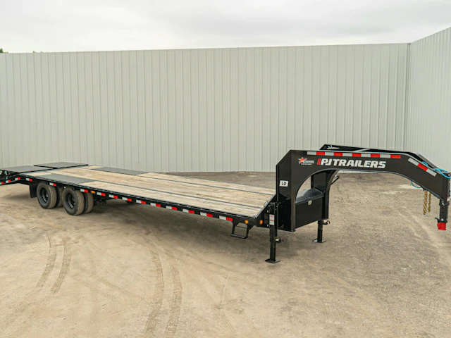 PJ Trailers 32'x102" Gooseneck Low Pro Flatbed Trailer w/ Duals (LD)