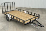 PJ Trailers 14'x83" Single Axle 4" Channel Utility Trailer (U8) Stock #pj-u821431dsfk-atvr-sp02-sr22 - Thumbnail 1