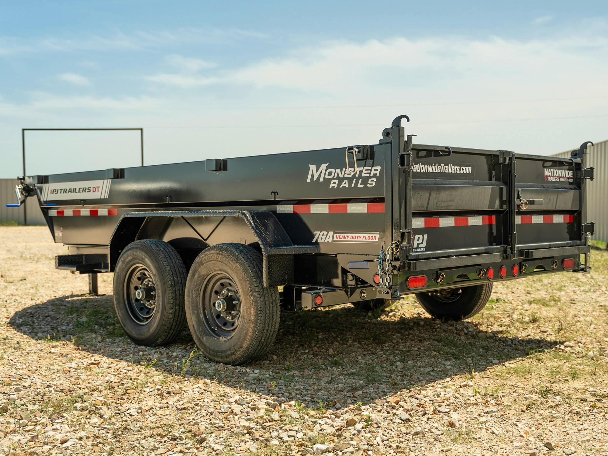 PJ Trailers 14'x83" Telescopic Dump Trailer w/ 2' Sides (DT)