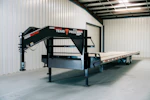 Texas Pride 40'x102" Gooseneck Lowboy Flatbed Trailer w/ Slide-In Ramps (GNLS) Stock #93786 - Thumbnail 1
