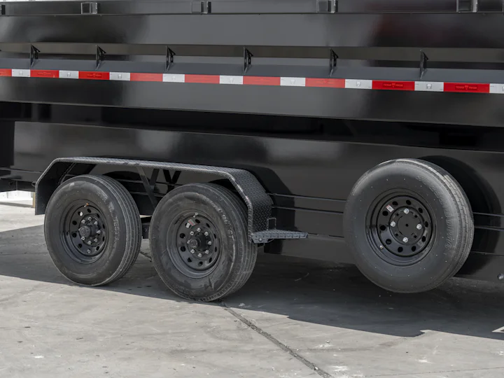Texas Pride 14'x83" Gooseneck Dump Trailer w/ 48" Sides, wheels and fenders view