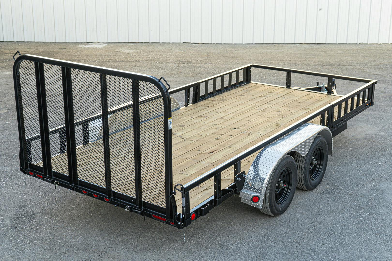 PJ Trailers 16'x83" Tandem Axle 4" Channel Utility Trailer (UL)