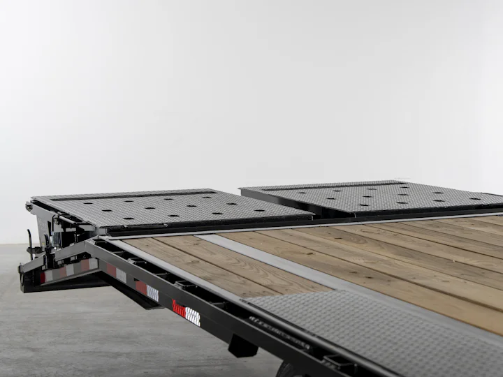 PJ Trailers Low-Pro Flatdeck With 8K Singles, studio view 7