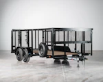 Texas Bragg 16'x83" Landscape Trailer w/ 4' Sides & 4' Gate (L2) Stock #texas-bragg-16x83-bp2b-231b-355b-s-s4g-bk-smt-4ex-lst-wer - Thumbnail 3