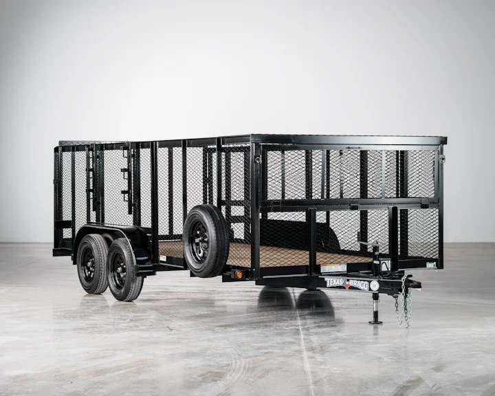 Texas Bragg Landscape Trailer with 4 ft Sides, studio view 3