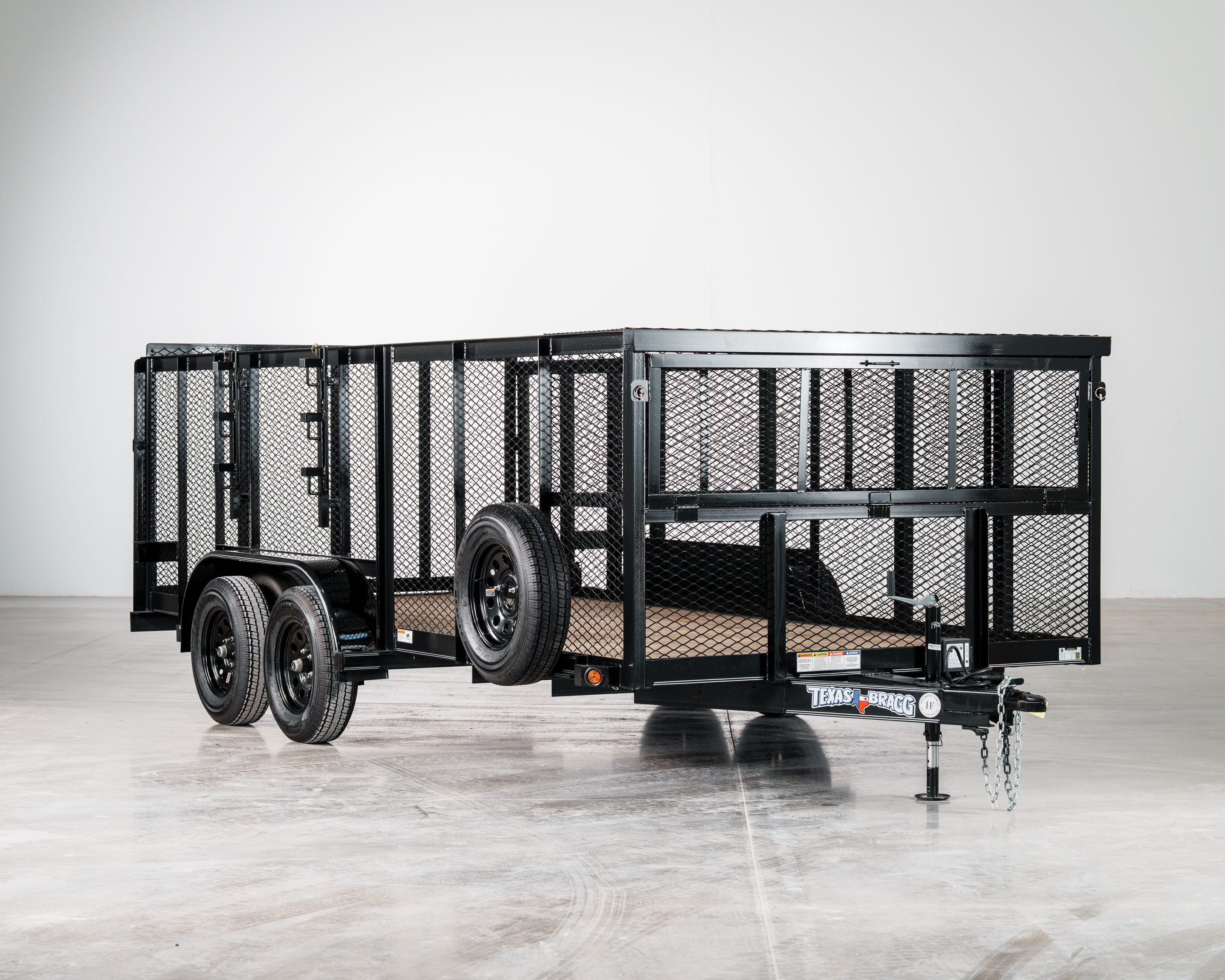 Texas Bragg Landscape Trailer with 4 ft Sides, studio view 1