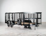 Texas Bragg 16'x83" Landscape Trailer w/ 4' Sides & 4' Gate (L2) Stock #texas-bragg-16x83-bp2b-231b-355b-s-s4g-bk-smt-4ex-lst-wer - Thumbnail 1