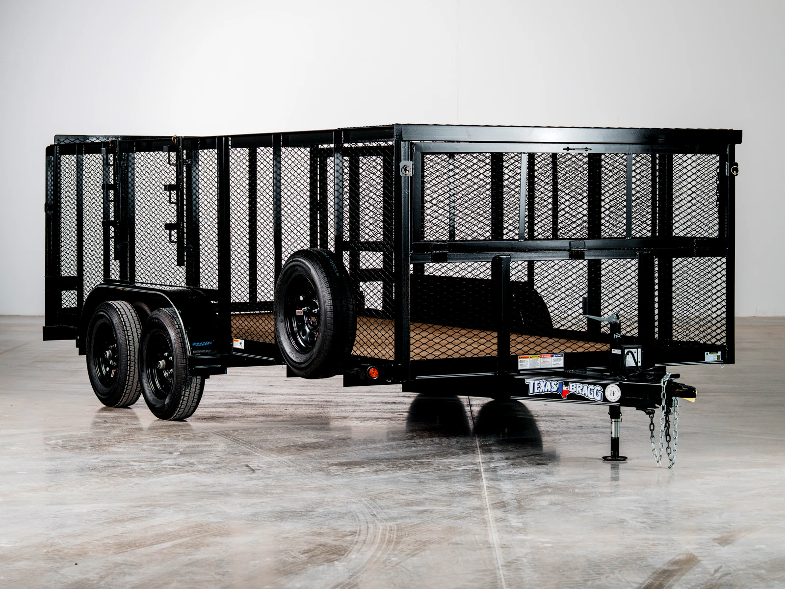 Texas Bragg Landscape Trailer with 4 ft Sides, studio view 1