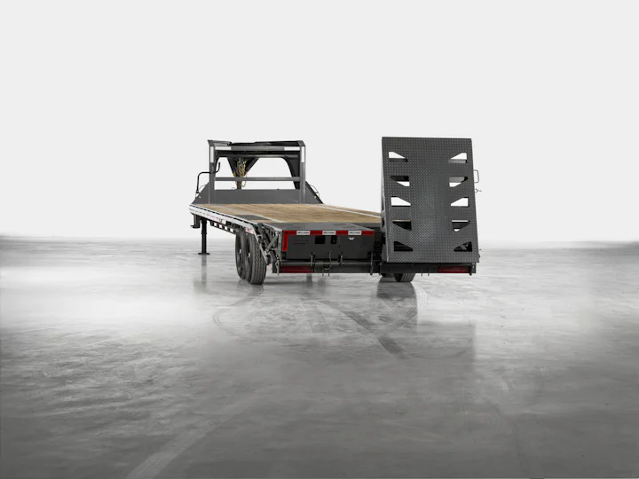 Arc Trailers 14K Gooseneck Flatbed Trailer, studio view 12