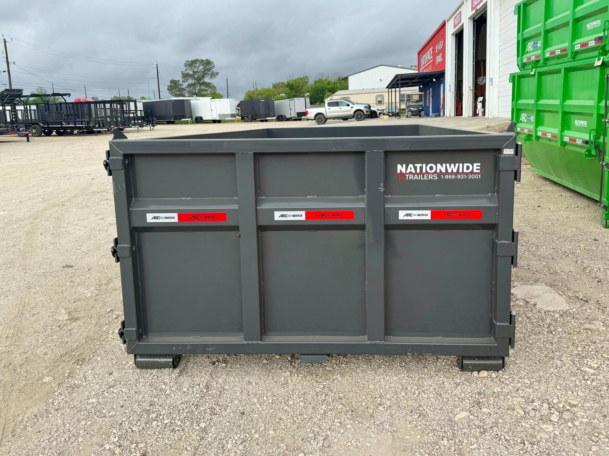 ARC Trailers 14' 14YD Steel Dumpster Bin w/ 4' Sides