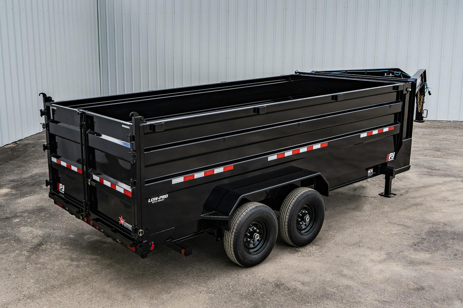PJ Trailers 14'x83" Low Pro High Side Dump Trailer w/ 4' Sides (DM)