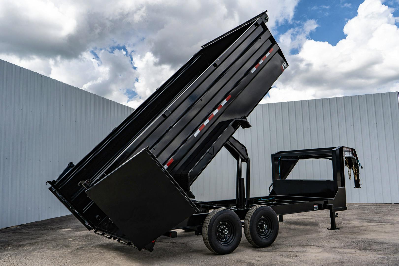 PJ Trailers 14'x83" Low Pro High Side Dump Trailer w/ 4' Sides (DM)