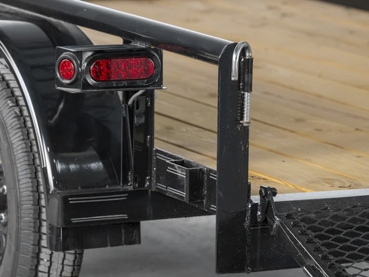 Texas Bragg 12 ft Pipe-Top Utility Trailer, studio view 12