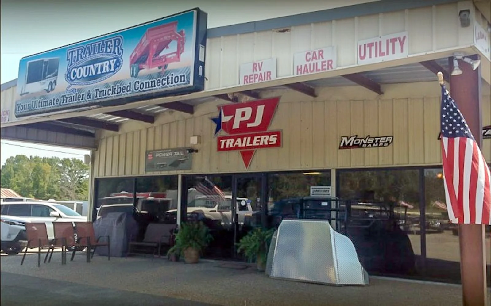 Trailer Country's original Cabot storefront